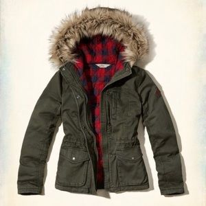 Hollister lined flannel adirondack jacket